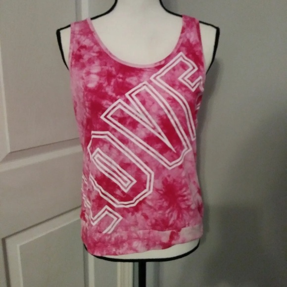 Honey & Sparkle Pink Love Tie Dye Crossback NWT Cotton Tank Top Size Medium - Picture 1 of 6